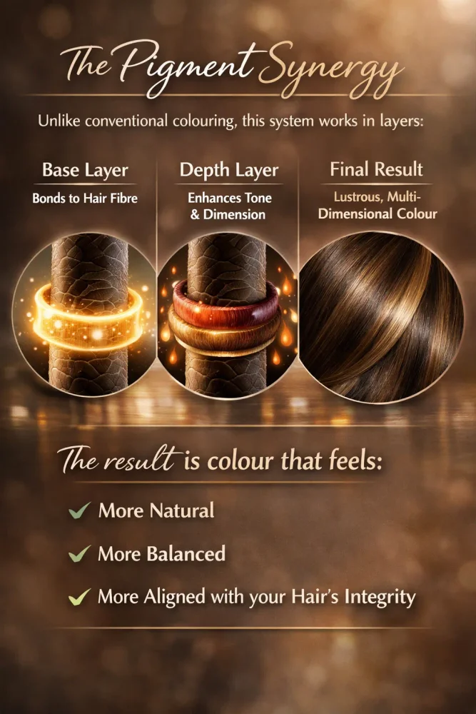 Ammonia-free herbal hair colouring for safe and long-lasting natural colour